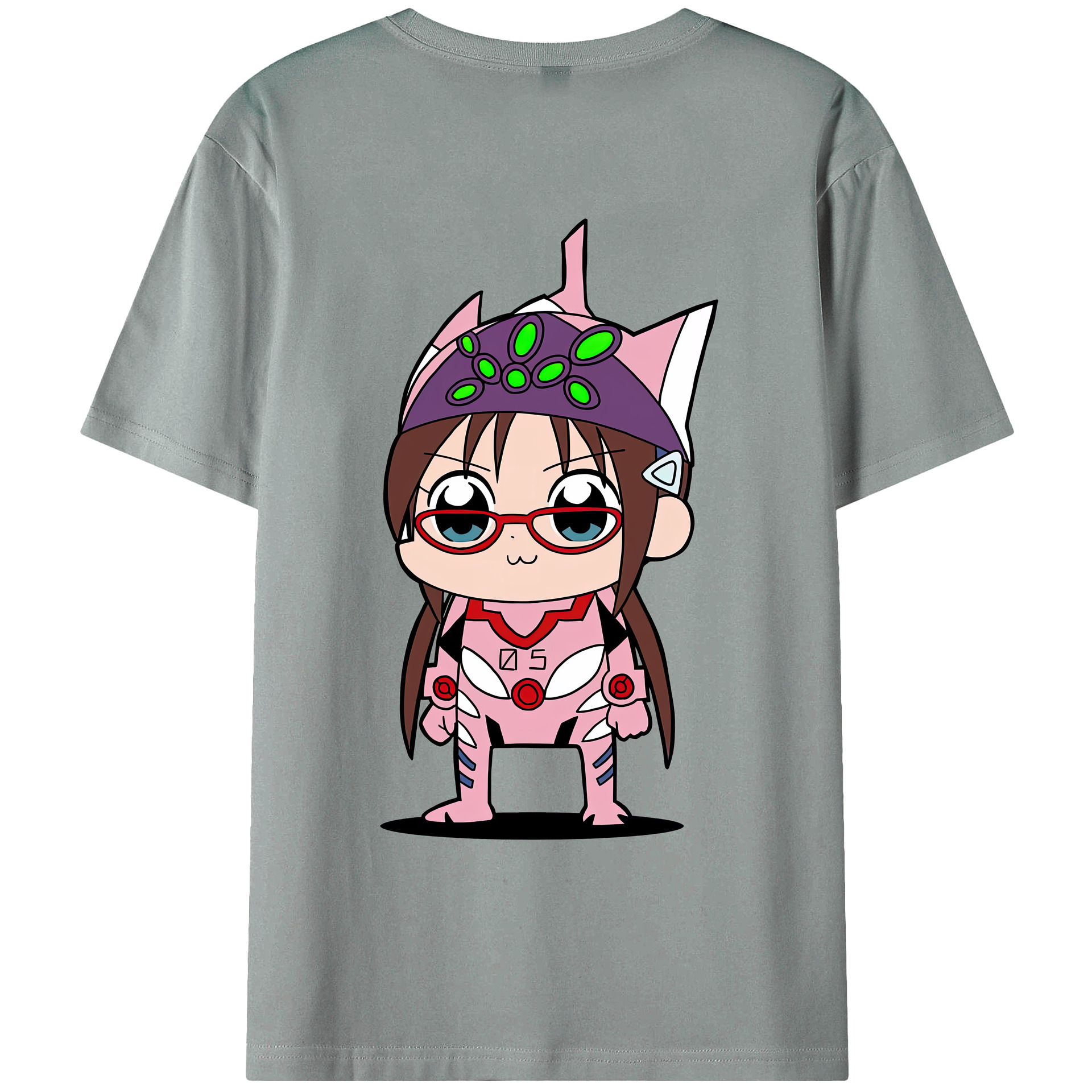 （画像用） EVA 新世紀エヴァンゲリオン 綿100％ メンズ半袖Tシャツ（バックプリント） 通気性